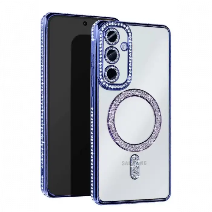 Newface Samsung Galaxy A36 Joke Simli Magneticsafe Kılıf - Mavi