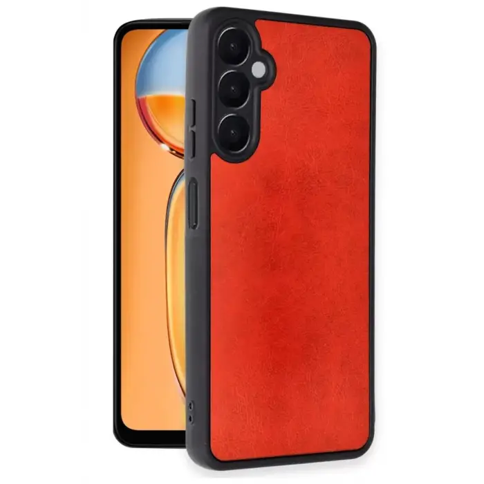 Newface Samsung Galaxy A36 Kılıf Aras Deri Kapak - Kırmızı