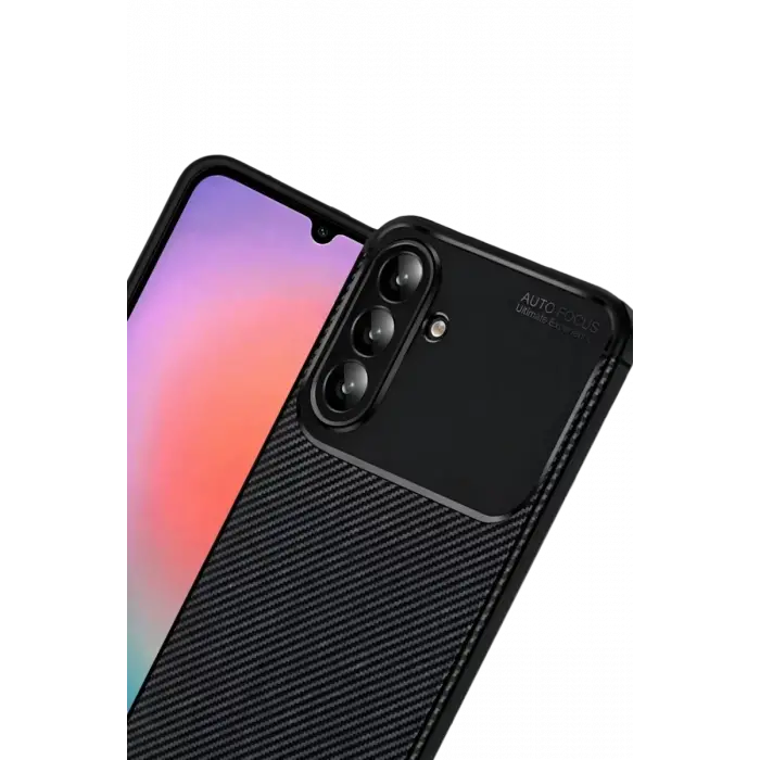 Newface Samsung Galaxy A37 5G Auto Focus Karbon Kapak - Siyah