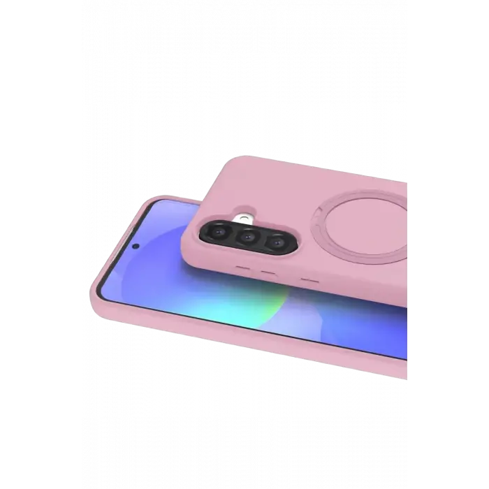 Newface Samsung Galaxy A37 5G Regal Magsafe Standlı Kapak - Açık Pembe