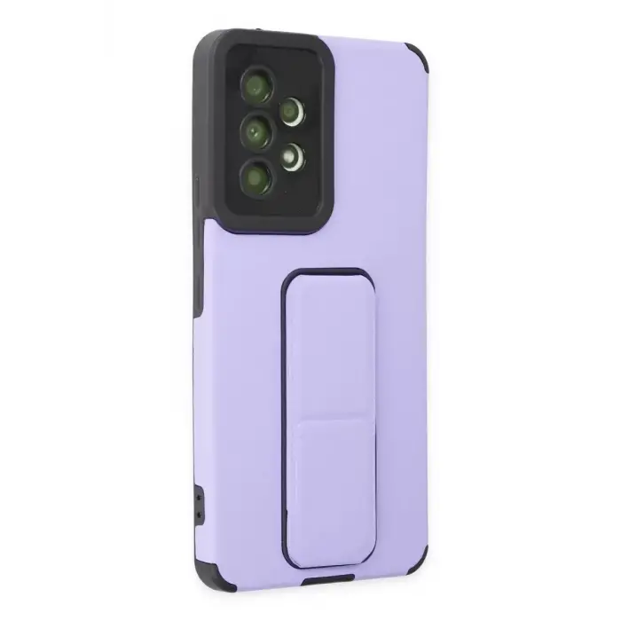 Newface Samsung Galaxy A53 5G Kılıf Mega Standlı Silikon - Lila