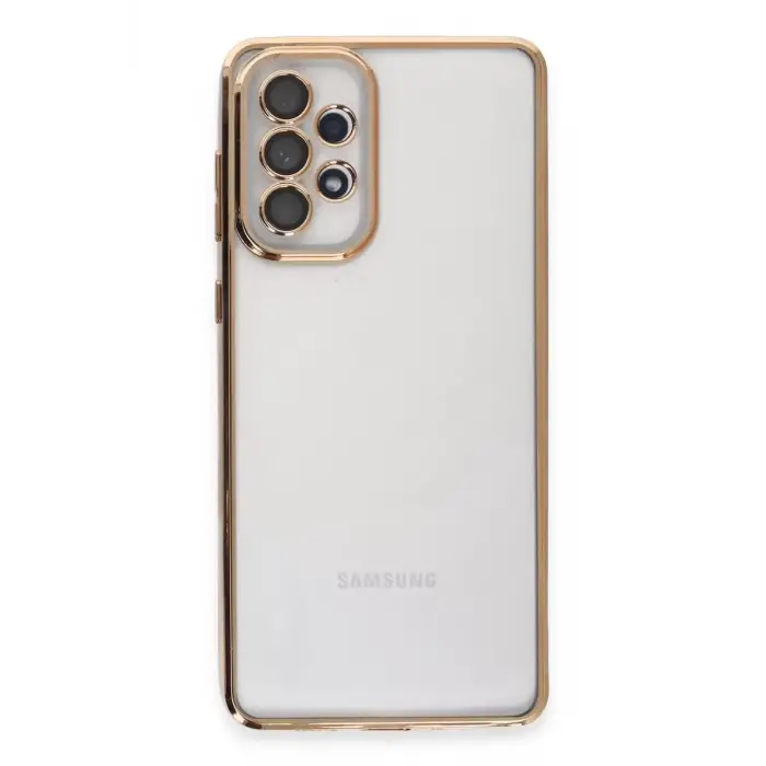Newface Samsung Galaxy A53 5G Kılıf Razer Lensli Silikon - Gold