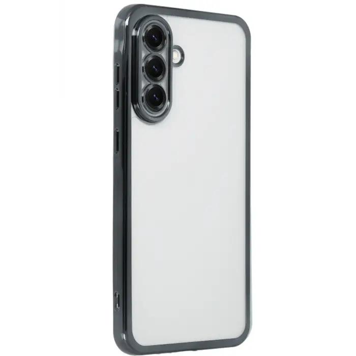 Newface Samsung Galaxy A56 Kılıf Razer Lensli Silikon - Siyah