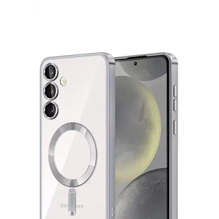 Newface Samsung Galaxy A56 Kross Magneticsafe Kapak - Gümüş