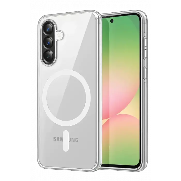 Newface Samsung Galaxy A57 5G Combo Sert Şeffaf Magsafe Kapak - Şeffaf