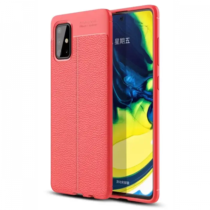 Newface Samsung Galaxy A71 Kılıf Auto Focus Kapak - Kırmızı