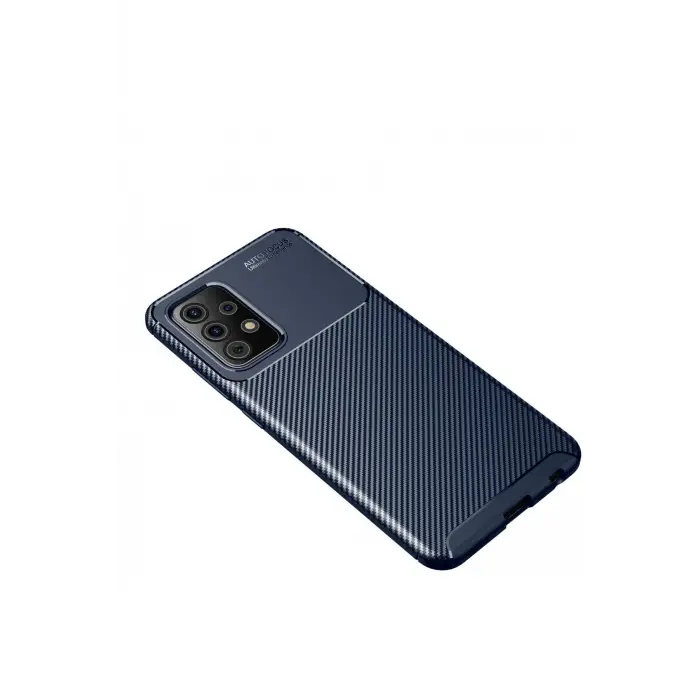 Newface Samsung Galaxy A72 Kılıf Auto Focus Karbon Kapak - Lacivert