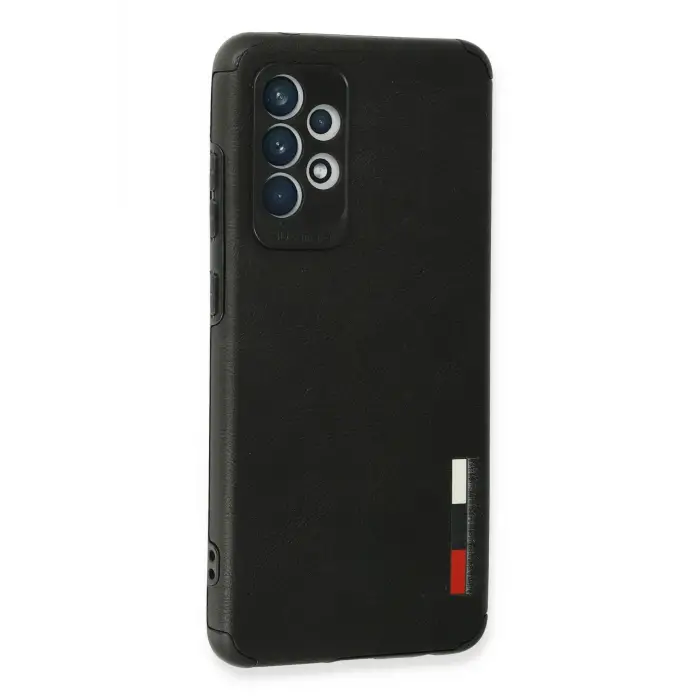 Newface Samsung Galaxy A72 Kılıf Loop Deri Silikon - Siyah