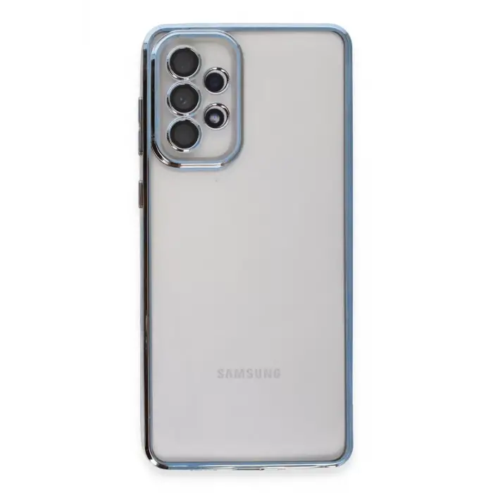 Newface Samsung Galaxy A73 5G Kılıf Razer Lensli Silikon - Açık Mavi