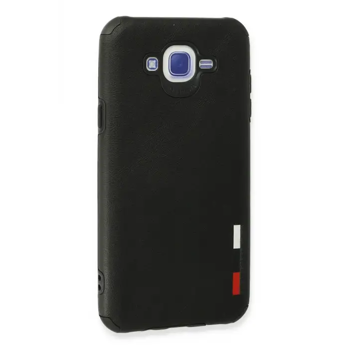 Newface Samsung Galaxy J7 Kılıf Loop Deri Silikon - Siyah