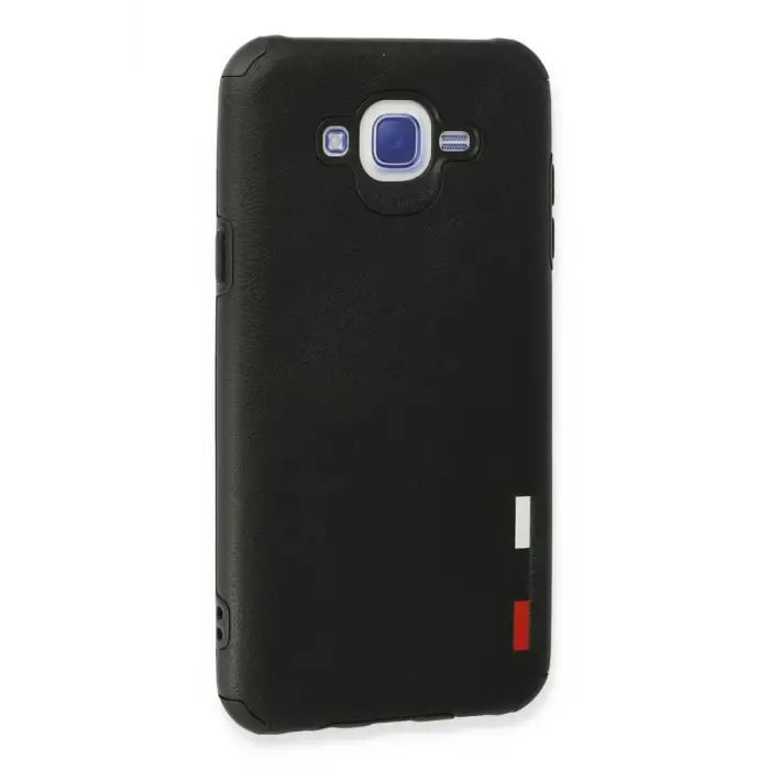 Newface Samsung Galaxy J7 Kılıf Loop Deri Silikon - Siyah