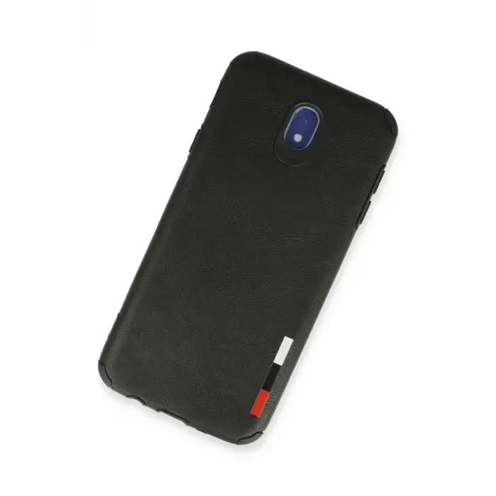 Newface Samsung Galaxy J7 Pro / J730 Kılıf Loop Deri Silikon - Siyah