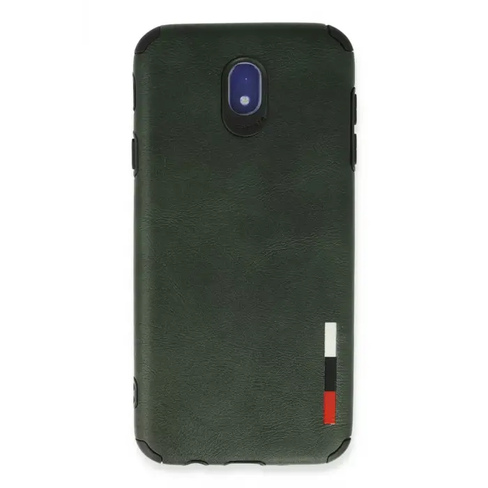 Newface Samsung Galaxy J7 Pro / J730 Kılıf Loop Deri Silikon - Yeşil
