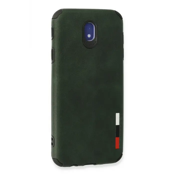 Newface Samsung Galaxy J7 Pro / J730 Kılıf Loop Deri Silikon - Yeşil