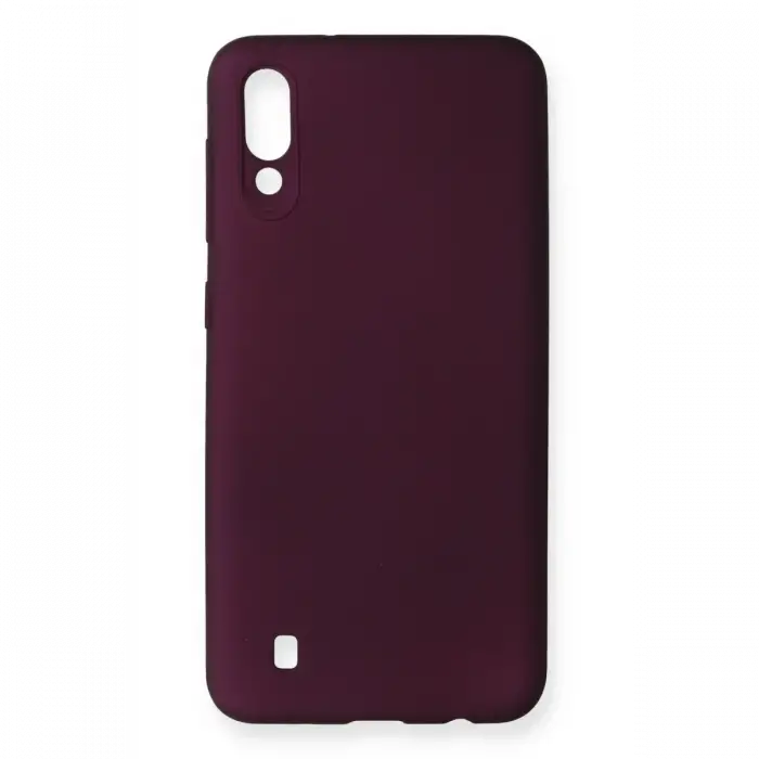 Newface Samsung Galaxy M10 Kılıf First Silikon - Mürdüm