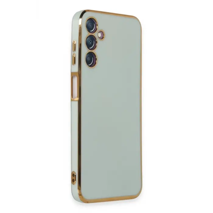 Newface Samsung Galaxy M14 5G Kılıf Volet Silikon - Açık Yeşil