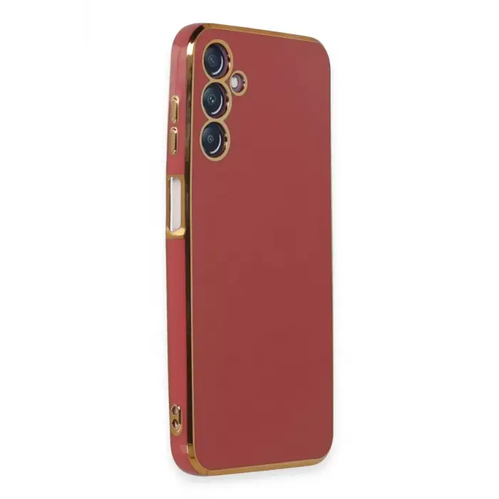 Newface Samsung Galaxy M14 5G Kılıf Volet Silikon - Kırmızı