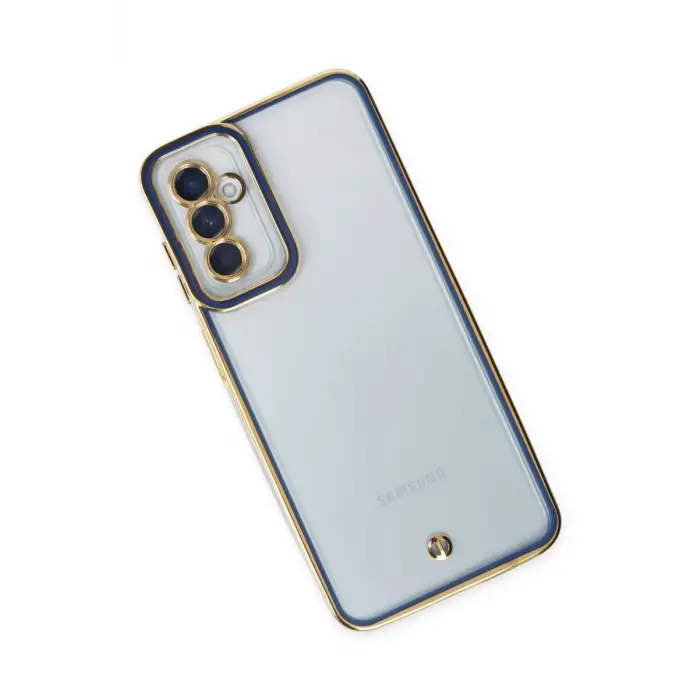 Newface Samsung Galaxy M23 Kılıf Liva Lens Silikon - Mavi