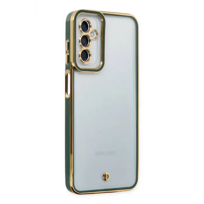 Newface Samsung Galaxy M23 Kılıf Liva Lens Silikon - Yeşil