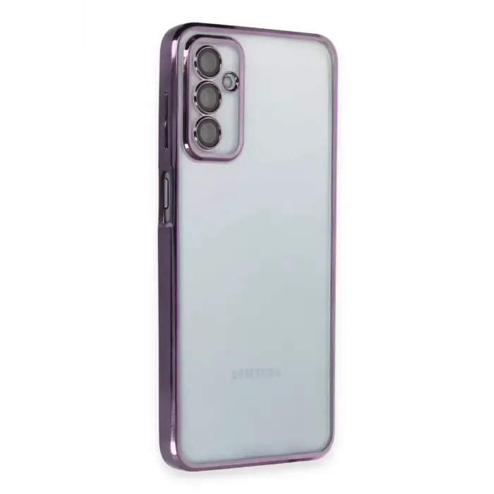 Newface Samsung Galaxy M23 Kılıf Razer Lensli Silikon - Mor