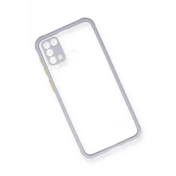 Newface Samsung Galaxy M31 Kılıf Miami Şeffaf Silikon - Lila