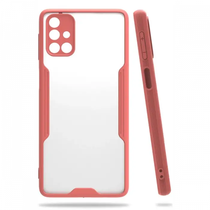 Newface Samsung Galaxy M31S Kılıf Platin Silikon - Pembe