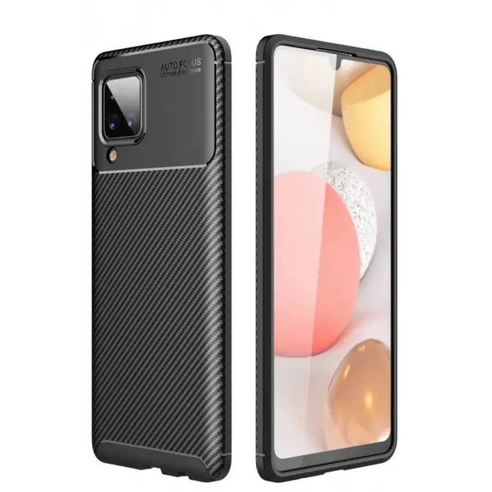 Newface Samsung Galaxy M33 Kılıf Auto Focus Karbon Kapak - Siyah