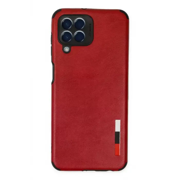 Newface Samsung Galaxy M33 Kılıf Loop Deri Silikon - Kırmızı