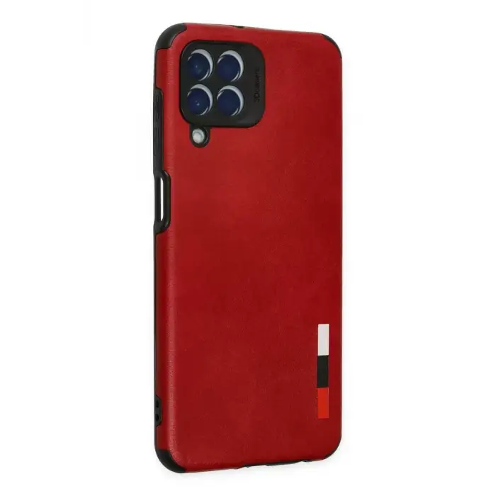Newface Samsung Galaxy M33 Kılıf Loop Deri Silikon - Kırmızı