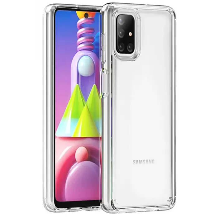 Newface Samsung Galaxy M51 Kılıf Lüx Şeffaf Silikon