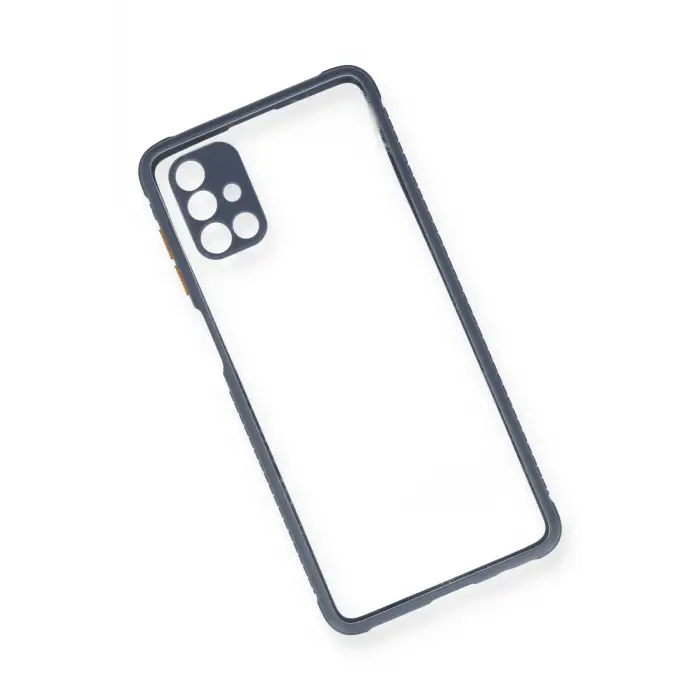 Newface Samsung Galaxy M51 Kılıf Miami Şeffaf Silikon - Gri
