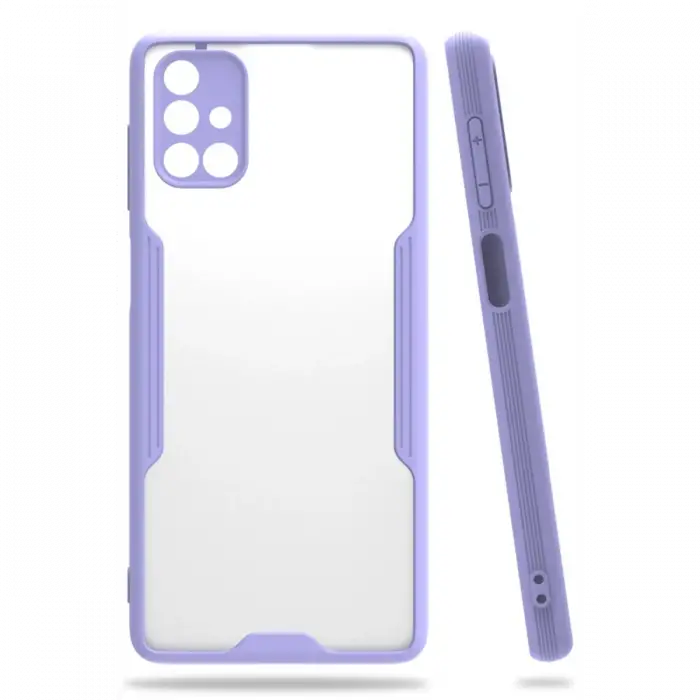 Newface Samsung Galaxy M51 Kılıf Platin Silikon - Lila