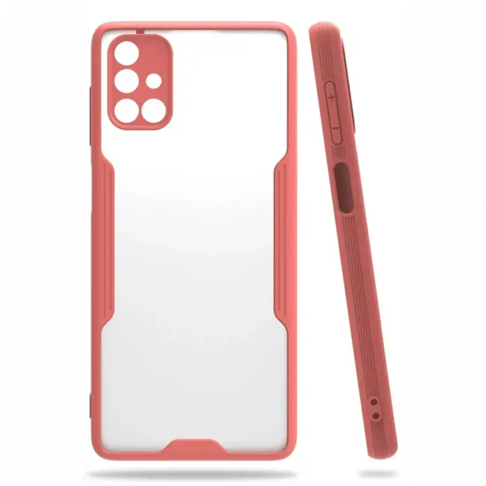 Newface Samsung Galaxy M51 Kılıf Platin Silikon - Pembe