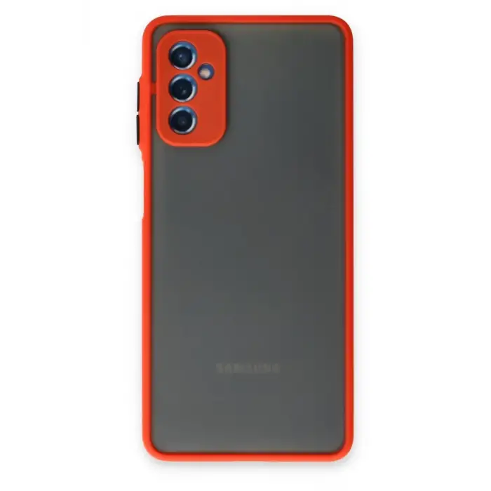 Newface Samsung Galaxy M52 5G Kılıf Montreal Silikon Kapak - Kırmızı