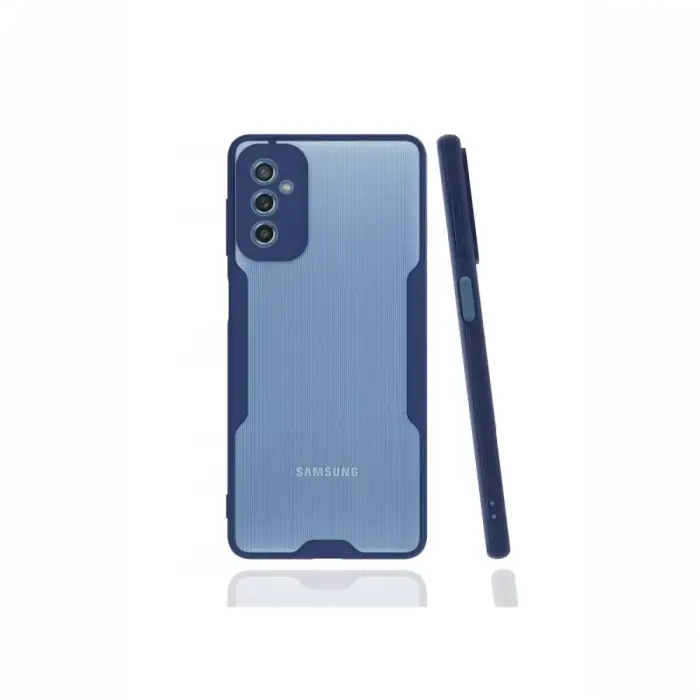Newface Samsung Galaxy M52 5G Kılıf Platin Silikon - Lacivert