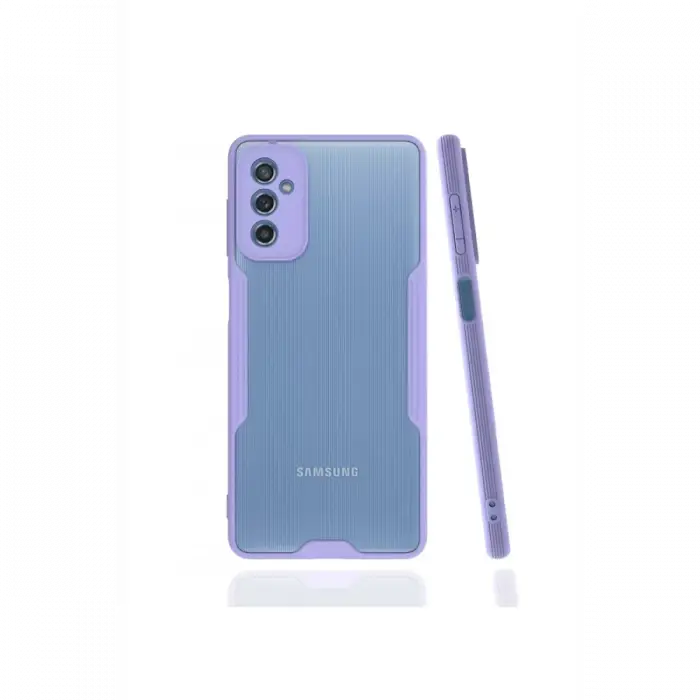 Newface Samsung Galaxy M52 5G Kılıf Platin Silikon - Lila