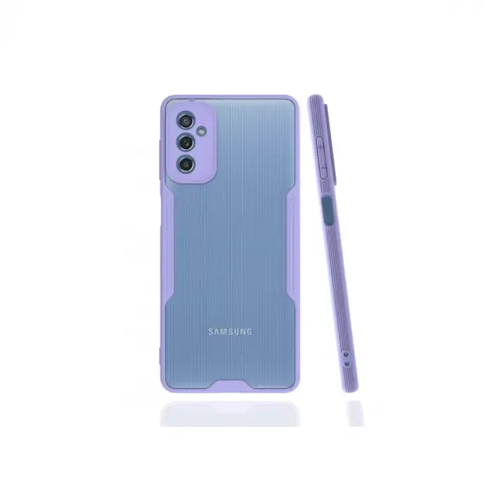 Newface Samsung Galaxy M52 5G Kılıf Platin Silikon - Lila