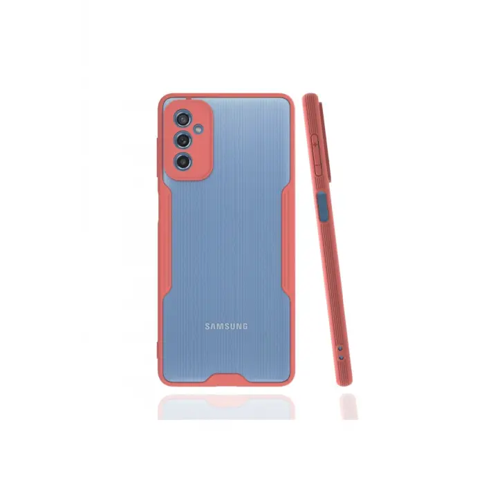 Newface Samsung Galaxy M52 5G Kılıf Platin Silikon - Pembe