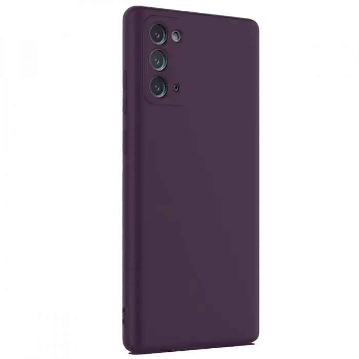 Newface Samsung Galaxy Note 20 Kılıf First Silikon - Mürdüm