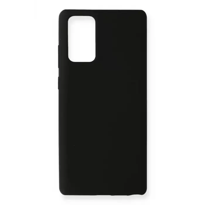 Newface Samsung Galaxy Note 20 Kılıf Nano içi Kadife Silikon - Siyah
