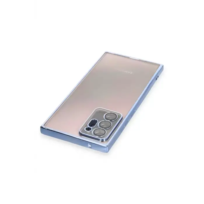 Newface Samsung Galaxy Note 20 Ultra Kılıf Razer Lensli Silikon - Açık Mavi