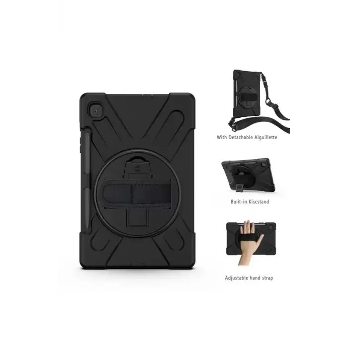 Newface Samsung Galaxy P610 Tab S6 Lite 10.4 Kılıf Amazing Tablet Kapak - Siyah