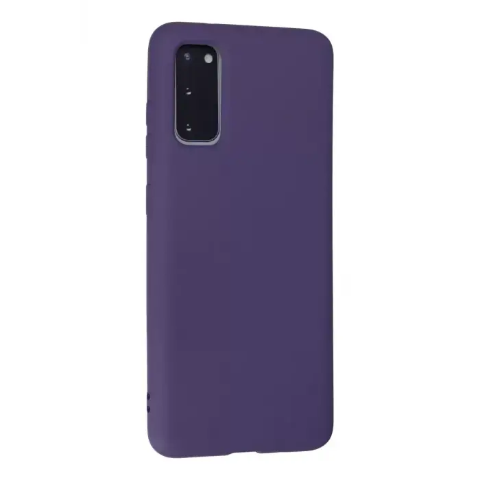 Newface Samsung Galaxy S20 Kılıf Nano içi Kadife Silikon - Mor
