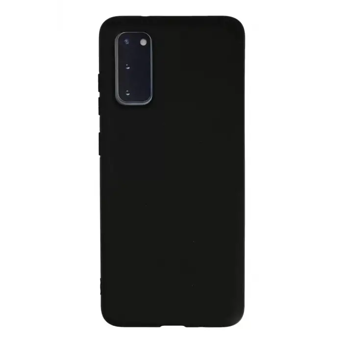 Newface Samsung Galaxy S20 Kılıf Nano içi Kadife Silikon - Siyah