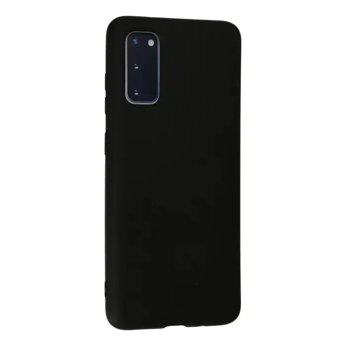 Newface Samsung Galaxy S20 Kılıf Nano içi Kadife Silikon - Siyah