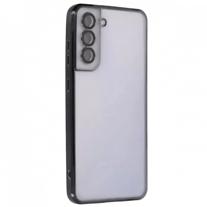 Newface Samsung Galaxy S21 FE Kılıf Razer Lensli Silikon - Siyah