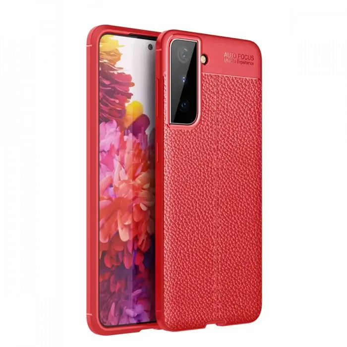 Newface Samsung Galaxy S21 Kılıf Auto Focus Kapak - Kırmızı