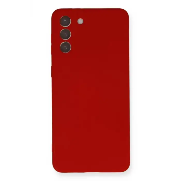 Newface Samsung Galaxy S21 Plus Kılıf Nano içi Kadife Silikon - Kırmızı