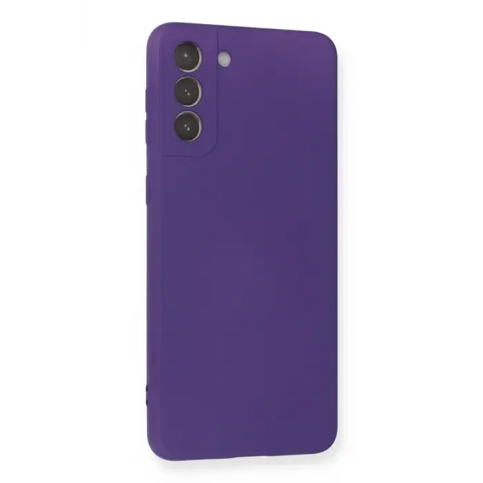 Newface Samsung Galaxy S21 Plus Kılıf Nano içi Kadife Silikon - Mor