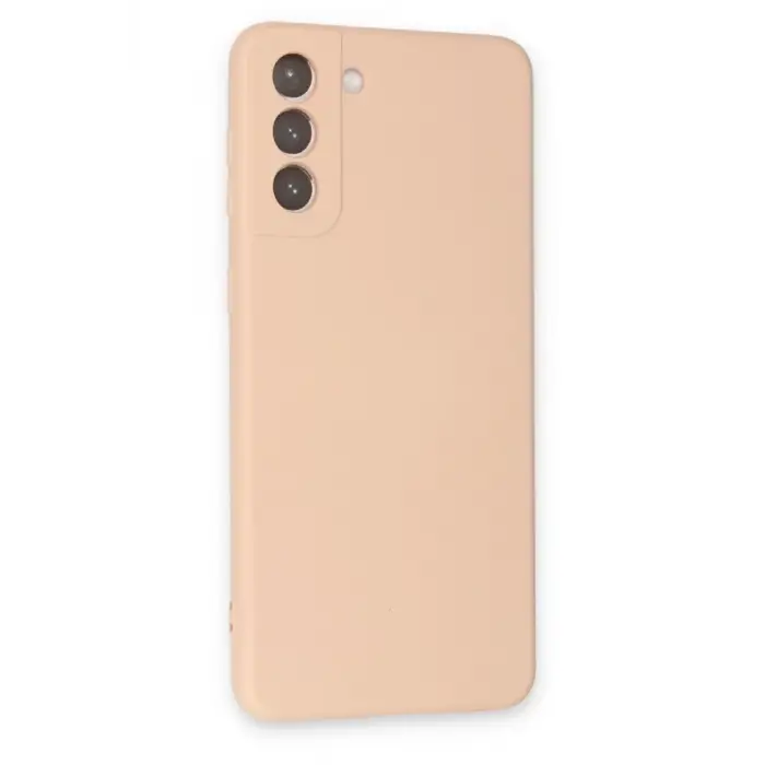 Newface Samsung Galaxy S21 Plus Kılıf Nano içi Kadife Silikon - Pudra